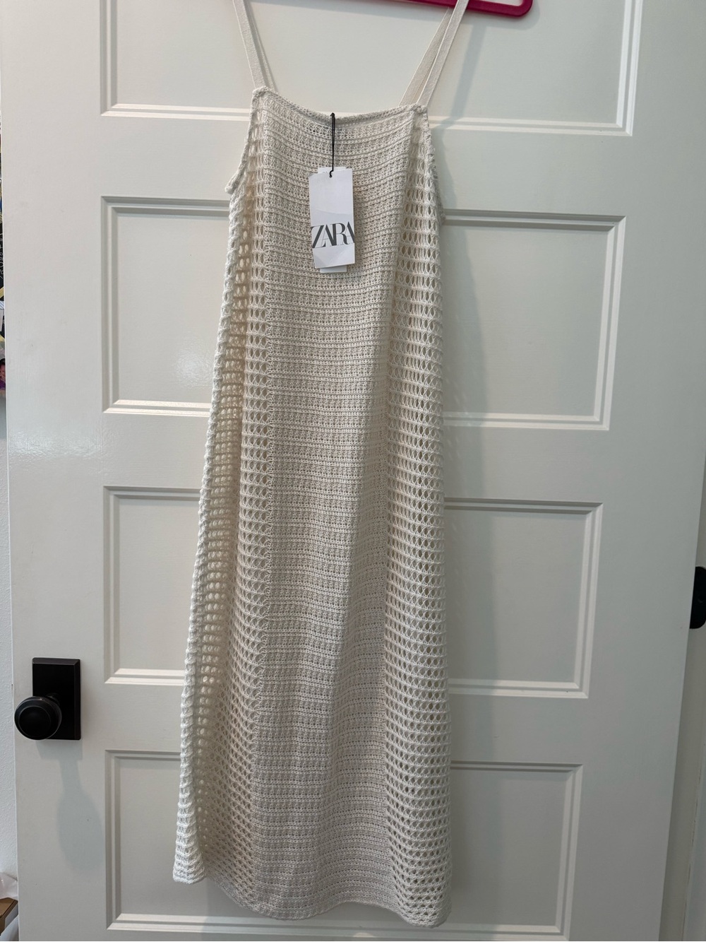 NWT Zara Cream Crochet Maxi Dress